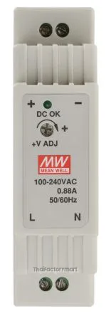 Mean Well DR-15-24, 15W Din Rail Single O/P Class2