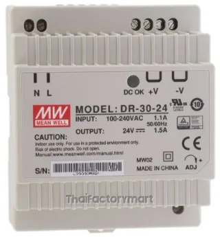 Mean Well DR-30-24, Switching Din Rail 24V-30W