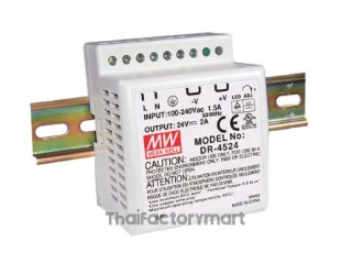 Mean Well DR-4505, DR DIN Rail Panel Mount Power Supply, 5V dc Output Voltage, 5A Output Current