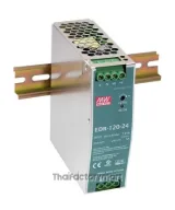 Mean Well EDR-120-24, DIN Rail Power Supply, 88%, 24V, 5A, 120W, Adjustable รูปที่ 1