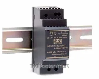 Mean Well HDR-30-48, DIN Rail Power Supply, 90%, 48V, 750mA, 36W, Adjustable