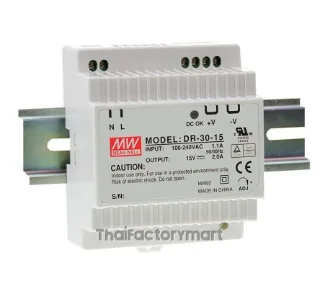 Mean Well DR-30-12, 30W Din Rail Single O/P Class2