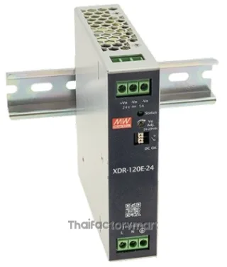Mean Well XDR-120E-48 120W AC/DC Economical Ultra Slim Industrial DIN Rail Power Supply, 48V Output, Screw Terminal