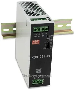 Mean Well XDR-240-48 240W AC/DC High-End Ultra Slim Industrial DIN Rail Power Supply, 48V Output, Screw Terminal