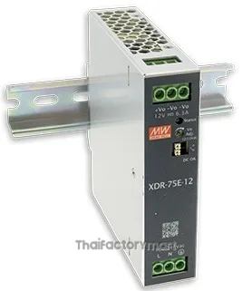 Mean Well XDR-75E-48 75W AC/DC Economical Ultra Slim Industrial DIN Rail Power Supply, 48V Output, Screw Terminal
