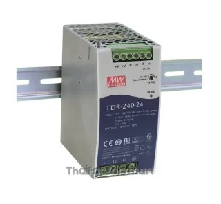 Mean Well TDR-240-24, Three Phase Industrial DIN Rail Power Supply, 92%, 24V, 10A, 240W, Adjustable