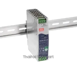 Mean Well WDR-60-48, DIN Rail Power Supply, 90.5%, 48V, 1.25A, 60W, Adjustable