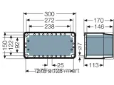 Mi 0101, ตู้พลาสติกไฟฟ้าฝาทึบ 150x300x170 mm IP 65 รูปที่ 3