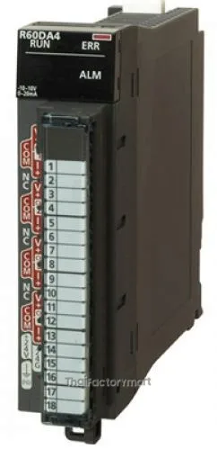 Mitsubishi R60DA4, iQ-R Series; Analog output module, 4 channel (voltage or current)