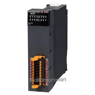 Mitsubishi RY40NT5P-TS, iQ-R; Transistor output module, 12/24VDC, 0,5A, 16 point, sink, Spring clamp