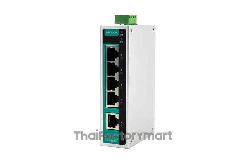 MOXA EDS-205A-M-SC-T, Unmanaged switch with 4 10/100BastT(X) ports, and 1 100BaseFX multi-mode port with SC connector , -40- 75°C photo 2