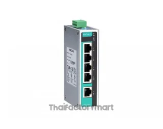 MOXA EDS-205A, Unmanaged Ethernet switch with 5 10/100BaseT(X) ports, -10 to 60 °C operating temperature