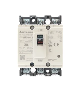 Mitsubishi Moulded Case Circuit Breaker (MCCB) NF30-CS, 3P, 30A, 1.5kA breaking capacity