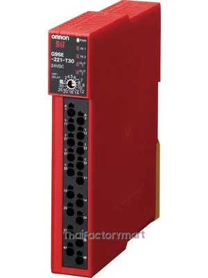 Safety relay unit, 24 VDC, 4 safety outputs 5 A max (2+2 with 30 s off delay), aux. output