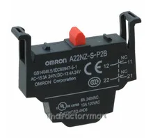 Pushbutton / Switch / Pilot Lamp, A22N contact blocks, DPST-NC, push-in terminal