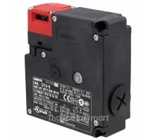 Guard lock safety-door switch, D4NL, M20, 1NC/1NO + 1NC/1NO (slow-action), head: plastic, mechanical lock/24-VDC solenoid release, 10 to 115 VAC/VDC LED indicator