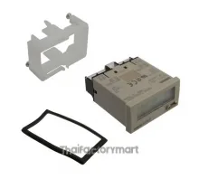 Time counter, 1/32DIN (48 x 24 mm), self-powered, LCD, 7-digit, 999999.9h / 3999d23.9h, VAC/DC input, grey case