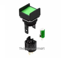 PILOT LIGHT 5V LED SQUARE GREEN