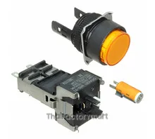 SW PILOT LIGHT IP40 RND YLW 120V