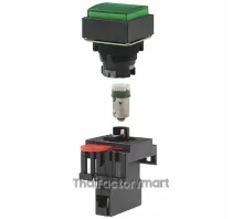 PILOT LIGHT SQUARE GRN 24VAC/DC
