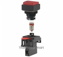 PILOT LIGHT SQUARE RED 110VAC