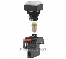 PILOT LIGHT SQUARE WHT 110VAC