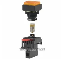PILOT LIGHT SQUARE YLLW 24VAC/DC