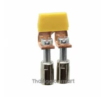Connector / Cable / Accessory, Cross bar for terminal blocks 2.5 mm? screw models, 2 poles, Yellow color