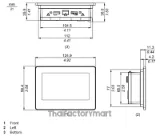 PFXGP4115T3D ; Display type. TFT Color LCD ; Display size. 4.3" Wide ; Resolution. 480 x 272 pixels ; Effective display area. W95 x H53.9 mm [W3.74 x H2.12 in.]. รูปที่ 4