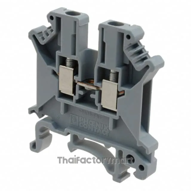 Phoenix Contact UK 3 N Feed-through terminal block (3001501), 2.5 mm², 24 A, 800 V, Screw connection, Gray รูปที่ 2