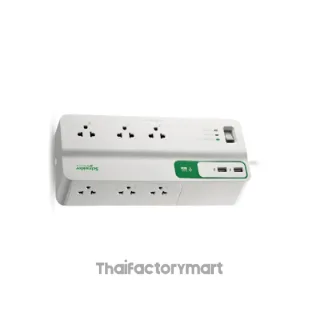 APC อุปกรณ์รางปลั๊กกันไฟกระชาก รุ่น PMS63U-TH Performance SurgeArrest 6 Outlet 3 Meter Cord with 5V, 2.4A 2 Port USB Charger 230V (เต้าเสียบ 6 ช่อง สายไฟยาว 3 เมตร USB 2 พอร์ต)