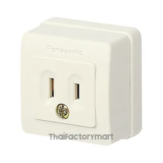Panasonic Exposed Outlet Grounding Square Outlet Winding Terminal Type 15A 125V Milky White WK3001W