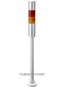 LR LED Pre-Configured Beacon Tower With Buzzer, 2 Light Elements, amber, red, 24 V dc