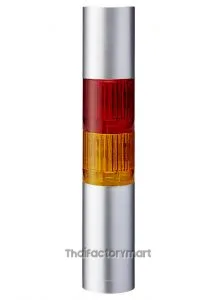 LR LED Pre-Configured Beacon Tower With Buzzer, 2 Light Elements, amber, red, 24 V dc