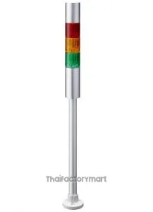 LR LED Pre-Configured Beacon Tower With Buzzer, 3 Light Elements, Amber, Green, Red, 24 V dc
