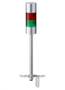 LR LED Pre-Configured Beacon Tower With Buzzer, 2 Light Elements, Red/Green, 24 V dc