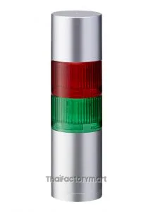 LR LED Pre-Configured Beacon Tower With Buzzer, 2 Light Elements, Red/Green, 24 V dc