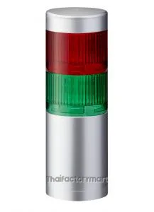 LR LED Pre-Configured Beacon Tower, 2 Light Elements, Red/Green, 24 V dc