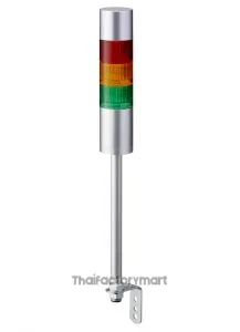 LR LED Pre-Configured Beacon Tower With Buzzer, 3 Light Elements, Red/Yellow/Green, 24 V dc