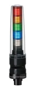 Tower Light Ø70mm, RYG, Gray, Steady/Flash/Alarm,