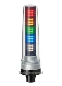 LS7 LED Beacon Tower, 5 Light Elements, Red/Green/Amber/Blue/Clear, 24 V dc