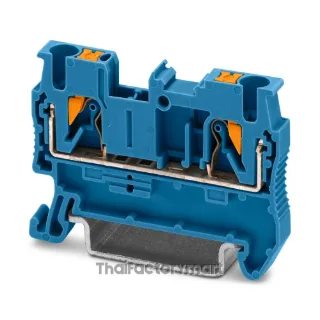 Phoenix Contact PT 2,5 BU Feed-through terminal block (3209523), 2.5 mm², 24 A (at 2.5 mm²), 800 V, Push-in connection, Blue