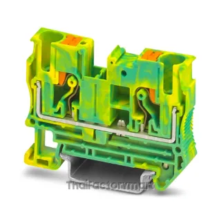 Phoenix Contact PT 6-PE Protective conductor terminal block (3211822), 6 mm², Push-in connection, Green-Yellow