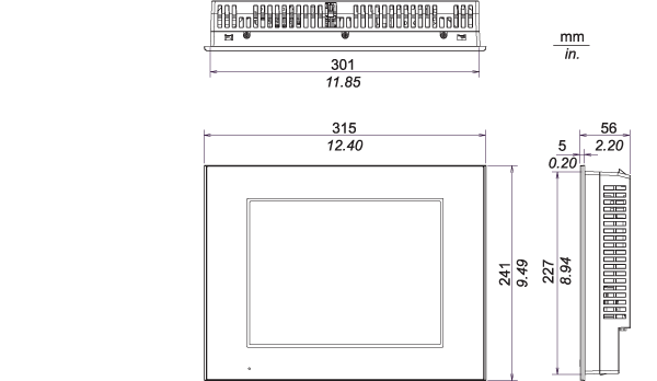 Pro-face Series GP4000 Touch Screen HMI - 10.4 in, TFT LCD Display, 640 x 480pixels รูปที่ 3