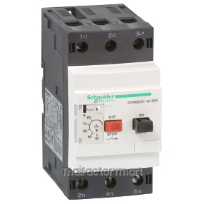 Schneider GV3ME80 Motor Circuit Breaker, TeSys Deca 3P, 56 - 80 A, Thermal-Magnetic, Push Button