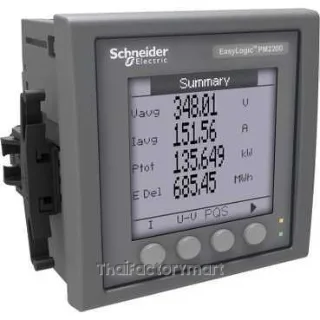 EasyLogic LCD P&E meter THD 2DIDO CL 1