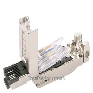 Industrial Ethernet FastConnect RJ45 plug 180 2x 2, RJ45 plug-in connector (10/100 Mbit/s) with rugged metal enclosure and FC connection system, for IE FC TP cable 2x 2; 180° cable outlet 1 pack = 50 units