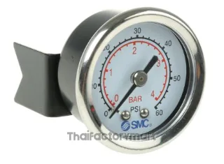 SMC 4K84P Analogue Positive Pressure Gauge Back Entry 4bar, Connection Size R 1/8