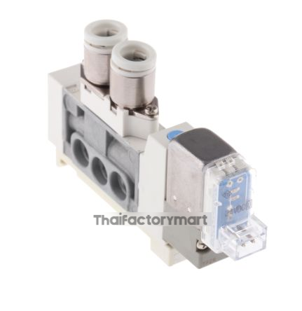 SMC SY3000 5/2 Solenoid/Pilot DIN Rail Pneumatic Control Valve, 196nl/min SY3160-5LOU-C6-Q
