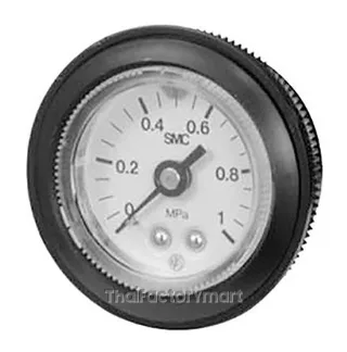 SMC G46-P10-02-X30 Analogue Positive Pressure Gauge Back Side 1Mpa, Connection Size R 1/4